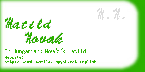 matild novak business card